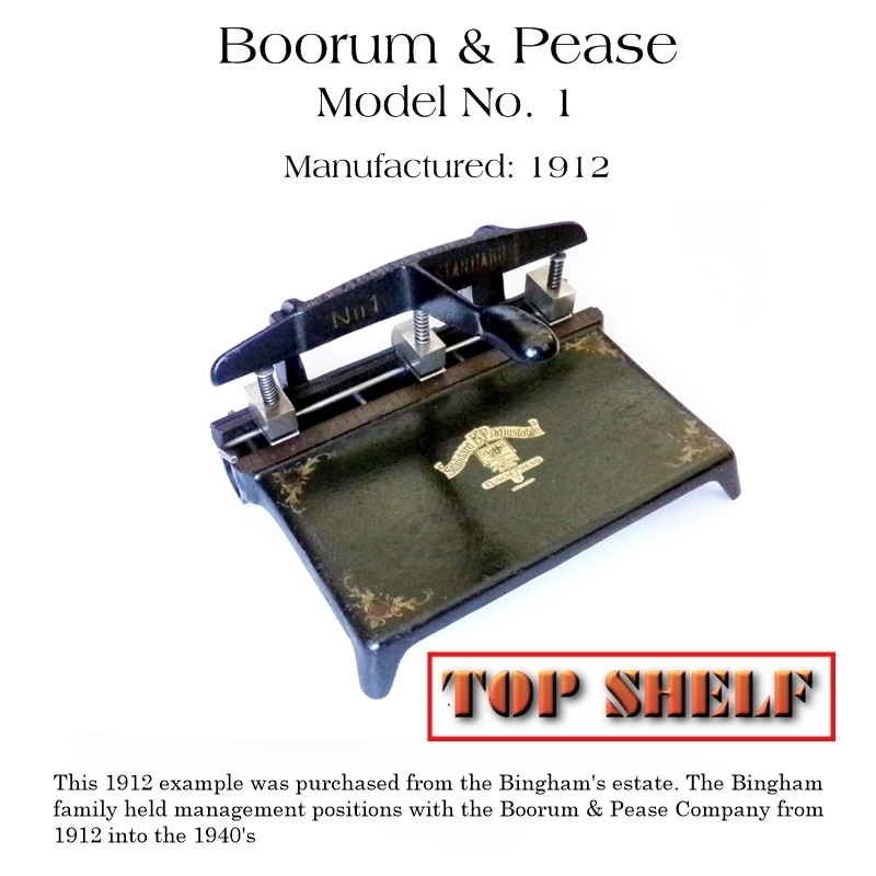 Boorum & Pease Perforator 1912