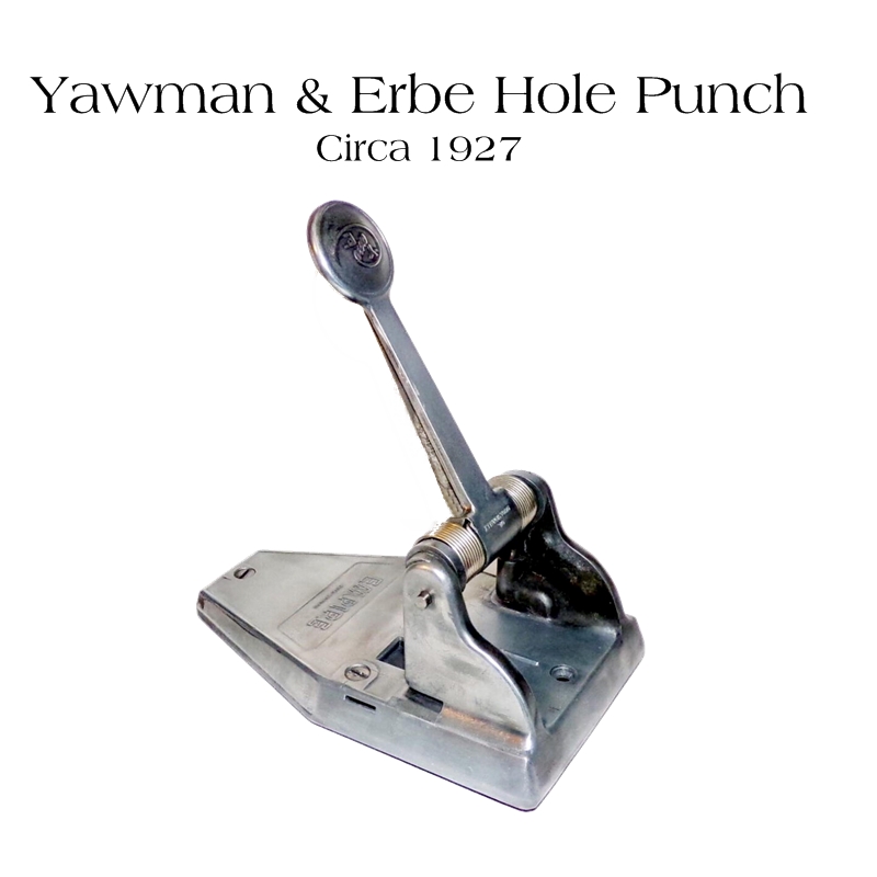 Y&E Hole Punch 1927
