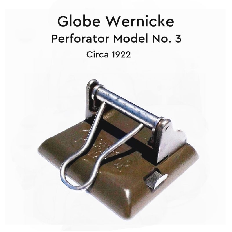 Globe 2 Model Perforator Cast Iron Paper Punch, Globe Paper Punch